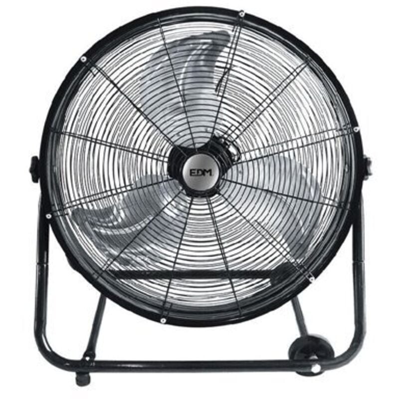 foto del prodotto edm ventilatore industriale da pavimento con ruote colore nero potenza 180w pale 60x70cm