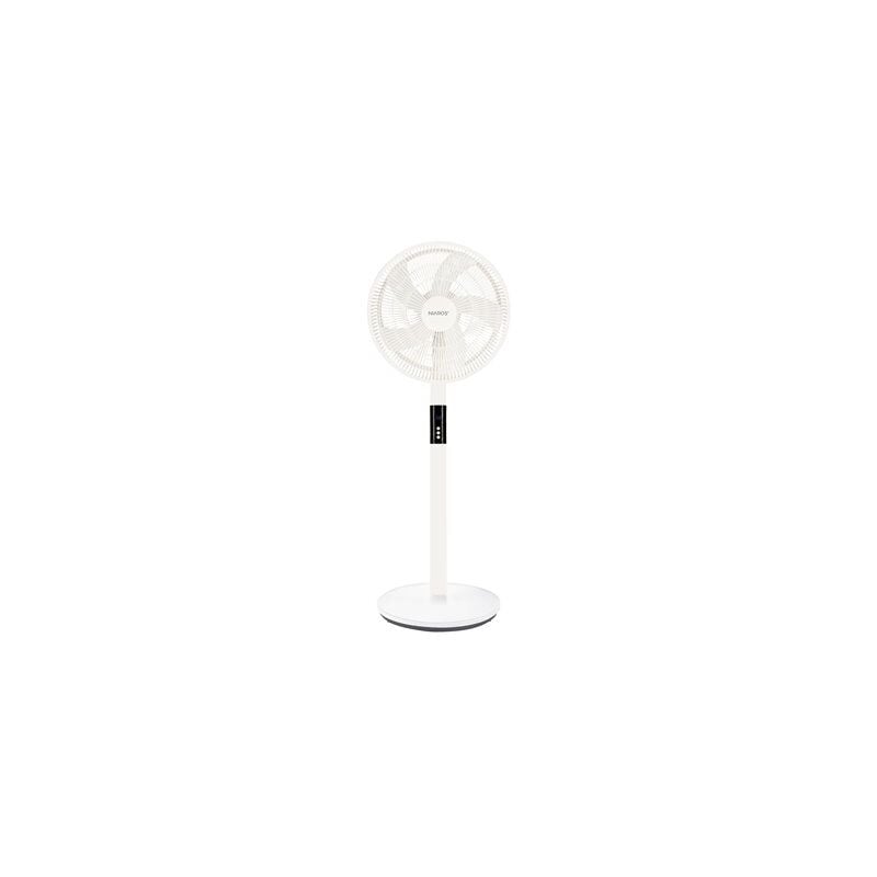 foto del prodotto edm ventilatore portatile a piantana sanluri regolabile con telecomando motore 15w dc 265v 43x130cm colore bianco