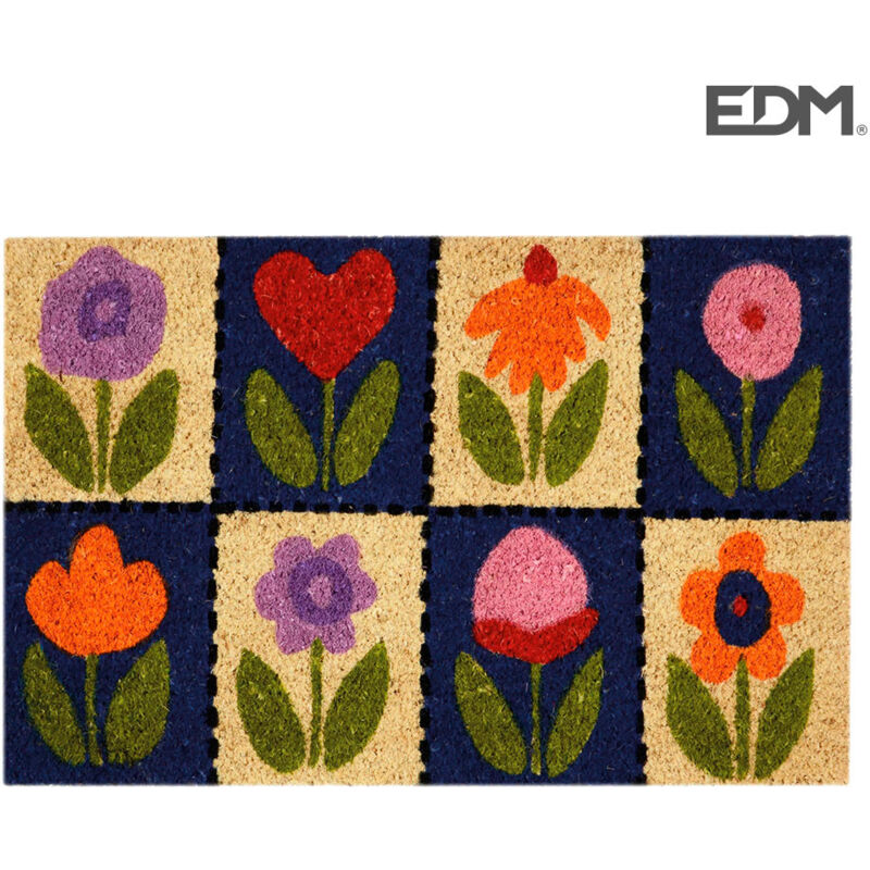 foto del prodotto edm zerbino 60x40cm a motivi floreali
