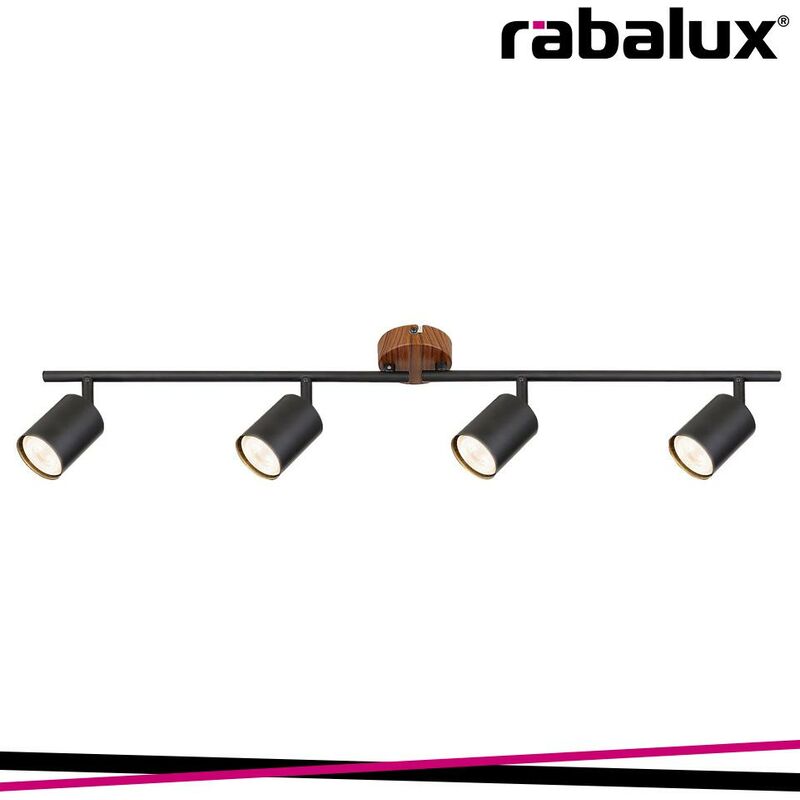 foto del prodotto edmund indoor metal spot lamp 4xgu10 black oak
