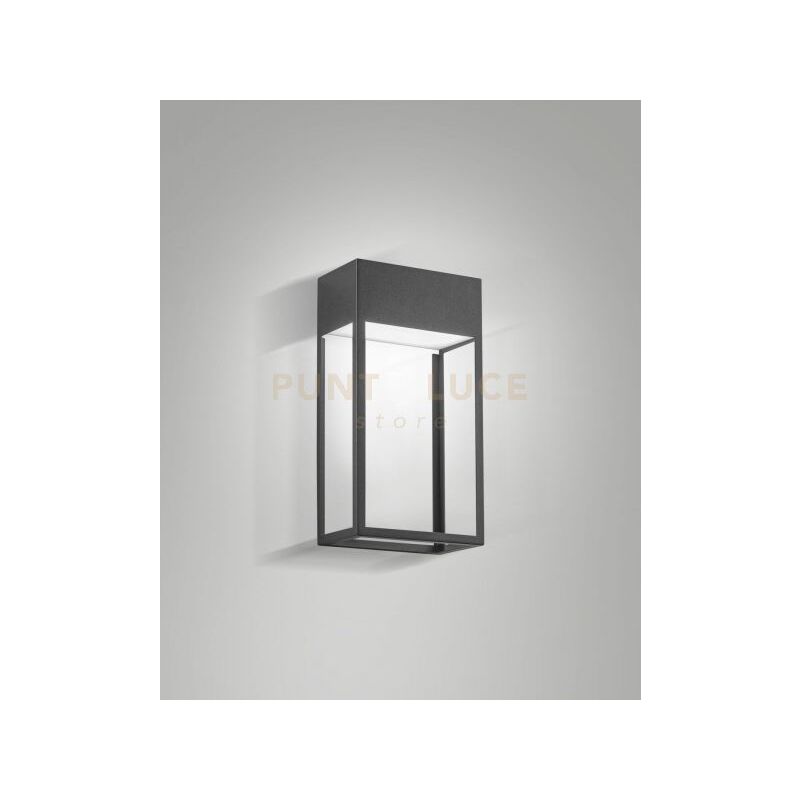 foto del prodotto edo applique a led 20w 3000k 2396lm da esterno grigio scuro