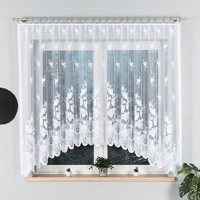 foto del prodotto edyta tenda jacquard pronta, larghezza 300 x altezza 160 cm, colore 001 bianco 007052/fbl/001/300160/1