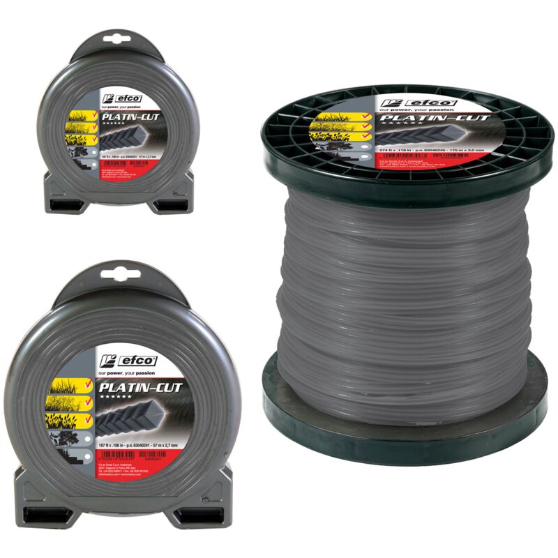 foto del prodotto efco filo platin cut carre d.3,0 mm 175 mt bobina