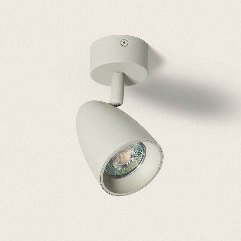 foto del prodotto efectoled applique alluminio circolare adrien 1 faretto grigio pietra