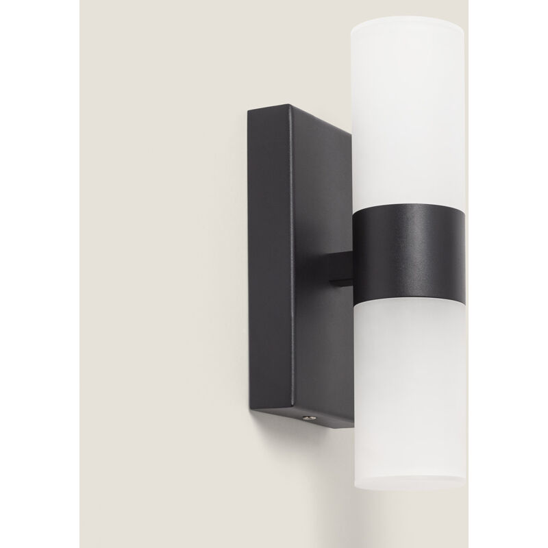 foto del prodotto efectoled applique da parete bagno alluminio e pc avery nero