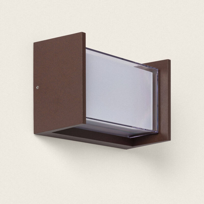 foto del prodotto efectoled applique da parete per esterni led 12w alluminio cct selezionabile diffusore doppio isolde ossido
