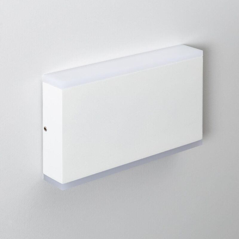 foto del prodotto efectoled applique da parete per esterno led 10w doppia luce rettangolare bianco hera bianco naturale 4000k