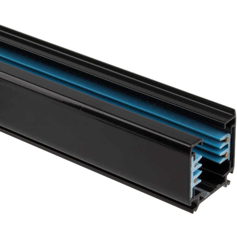 foto del prodotto efectoled binario trifase alluminio per faretti led 1 metro nero