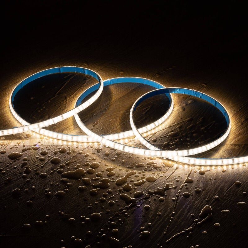 foto del prodotto efectoled bobina striscia led 220v ac 120led m 20m ip67 larghezza 9 mm taglio ogni 10 cm bianco naturale 4000k