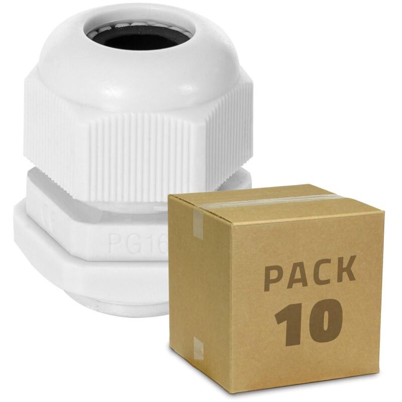 foto del prodotto efectoled box da 10 unit pressacavi in nylon ip68 varie misure pg16