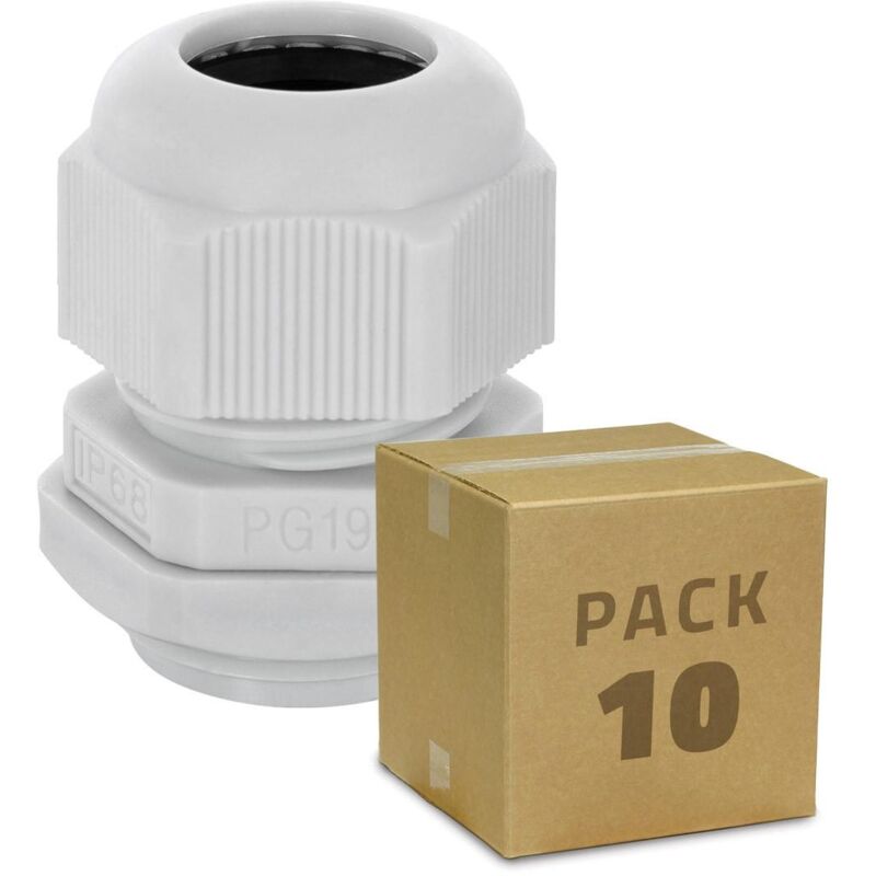 foto del prodotto efectoled box da 10 unit pressacavi in nylon ip68 varie misure pg19