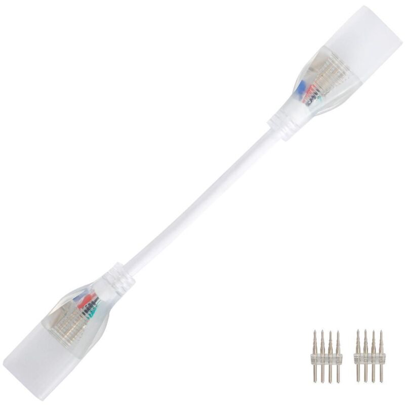 foto del prodotto efectoled cavo connettore striscia neon led 11w m rgb 220v ac 60 led m ip67 taglio 100cm bianco