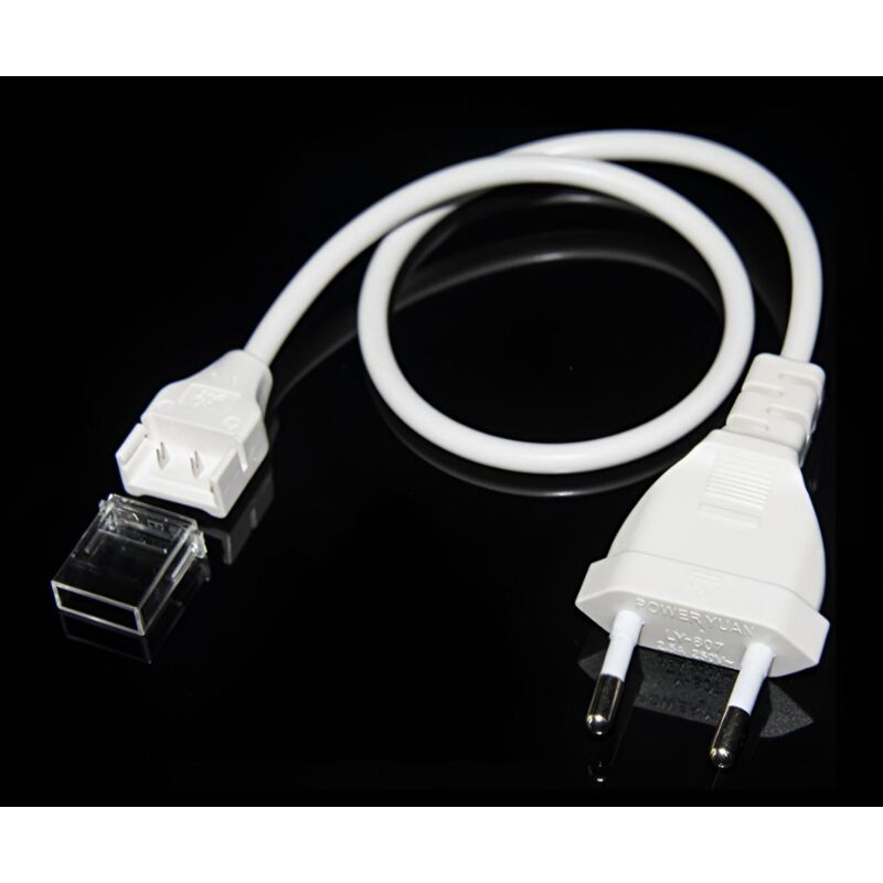 foto del prodotto efectoled cavo di connessione per striscia led senza raddrizzatore 220v ac cob silicone flex larga 10 mm monocolore bianco