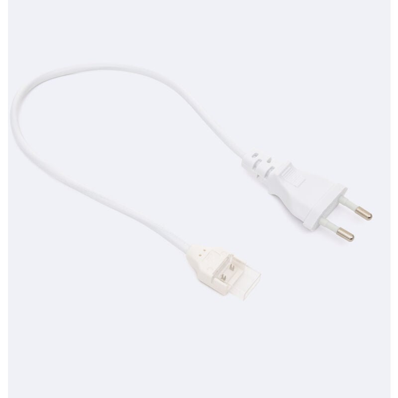 foto del prodotto efectoled cavo di connessione per striscia led senza raddrizzatore 220v ac smd 120 led m silicone flex larga 12mm bianco