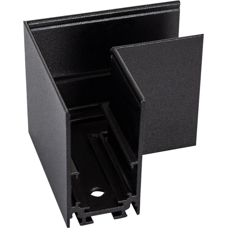 foto del prodotto efectoled connettore ad l orizzontale per binario magnetico da superficie 20mm nero