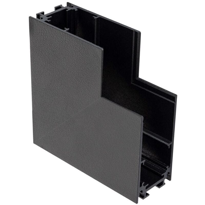 foto del prodotto efectoled connettore ad l verticale per binario magnetico a sospensione 20mm nero