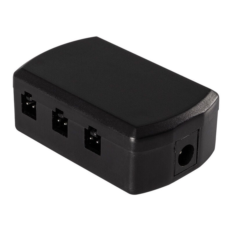 foto del prodotto efectoled connettore distributore 6 uscite per input jack 12 24v per profilo new aretha nero