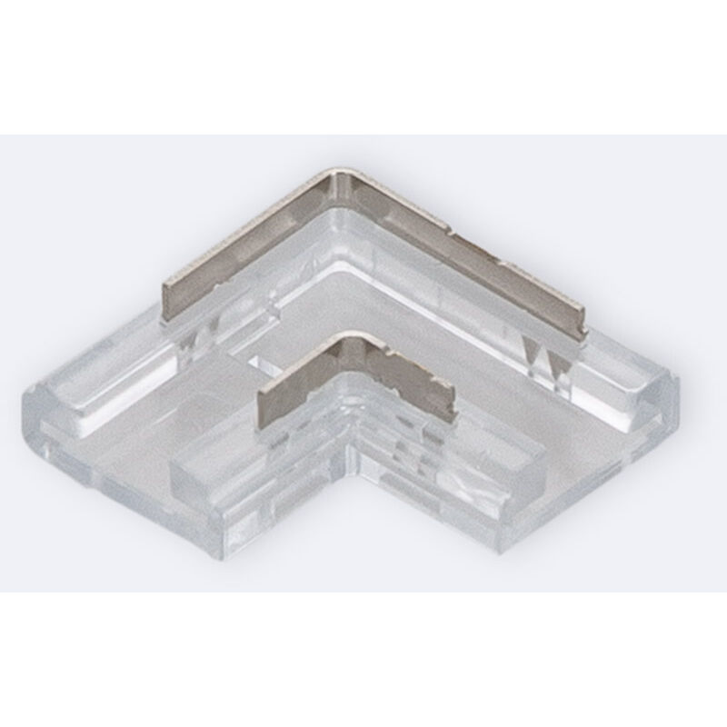 foto del prodotto efectoled connettore hippo ad angolo per strisce led 12 24v dc smd e cob ip20 larga 8mm 8 mm