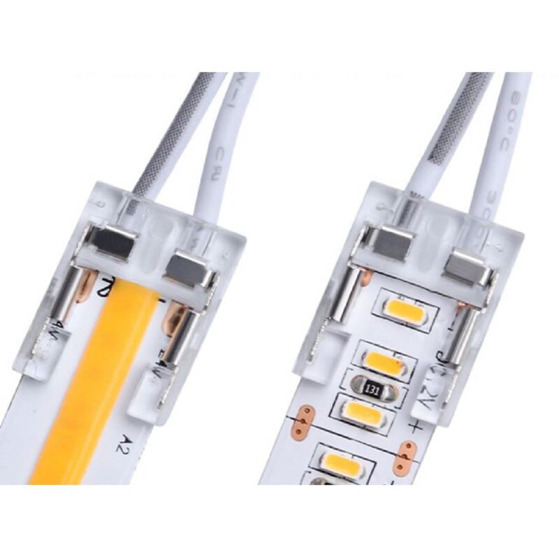 foto del prodotto efectoled connettore hippo con cavo per striscia led cob 10mm ip20 10 mm