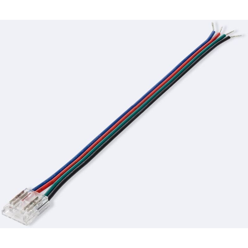 foto del prodotto efectoled connettore hippo con cavo per unire striscia led rgb rgbic cob 24v dc ip20 larga 10mm 10 mm