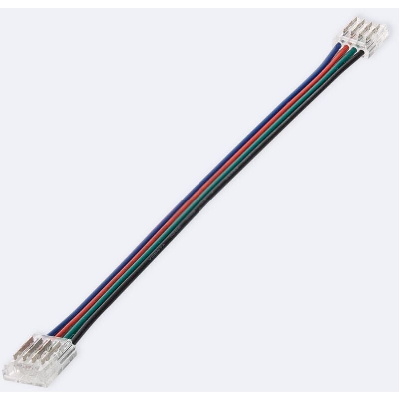 foto del prodotto efectoled connettore hippo doppio con cavo per strisce led rgb 12 24v dc smd ip20 larga 10mm 10 mm