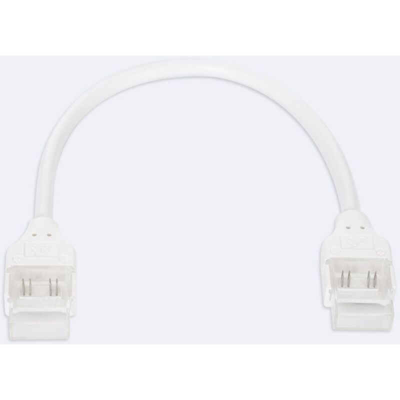 foto del prodotto efectoled connettore hippo doppio con cavo per striscia led rgb 12 24 220v smd silicone flex larga 12mm 12 mm