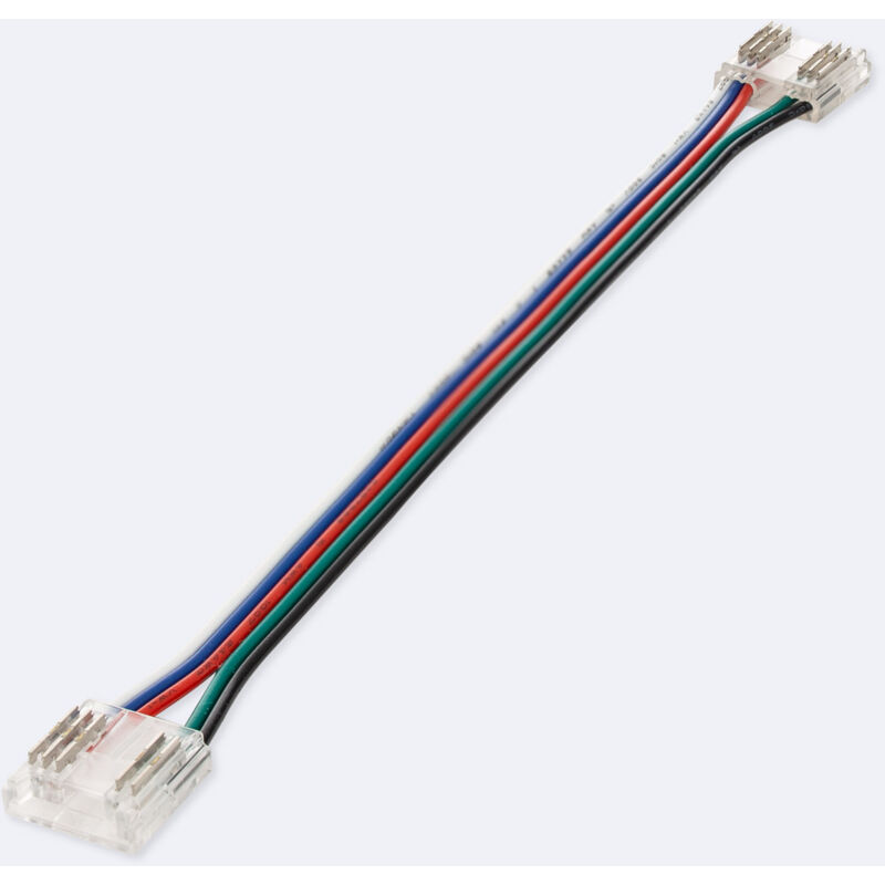 foto del prodotto efectoled connettore hippo doppio con cavo per striscia led rgbw 24v dc cob larga 12mm ip20 12 mm
