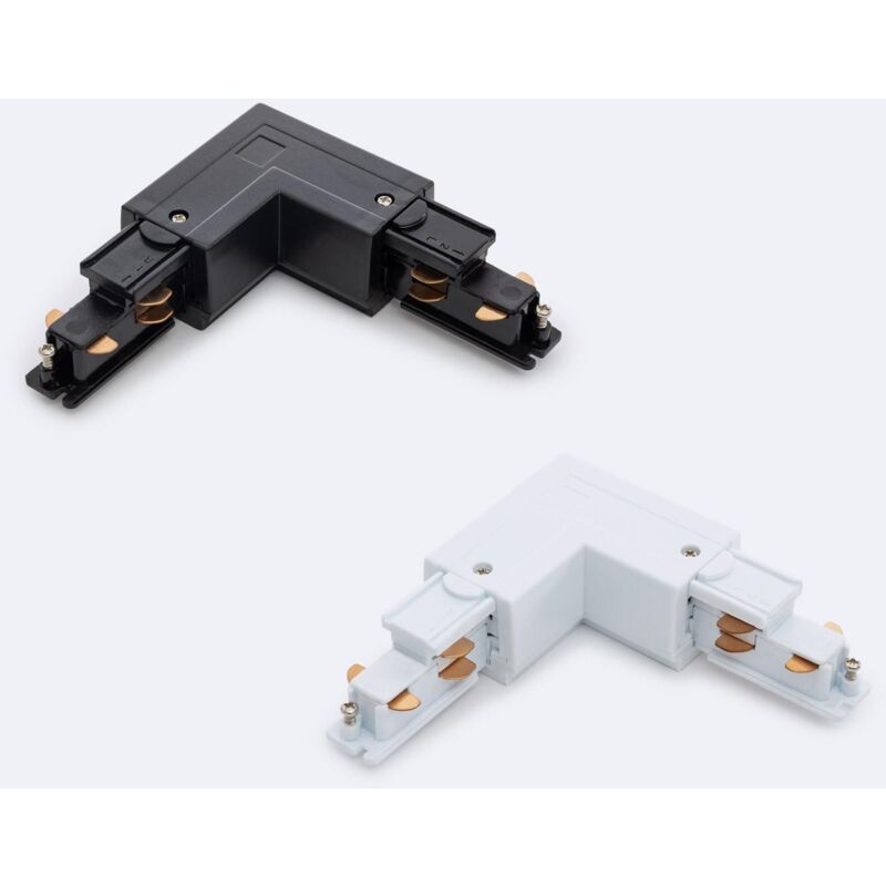 foto del prodotto efectoled connettore left side tipo l per binario trifase dali track bianco