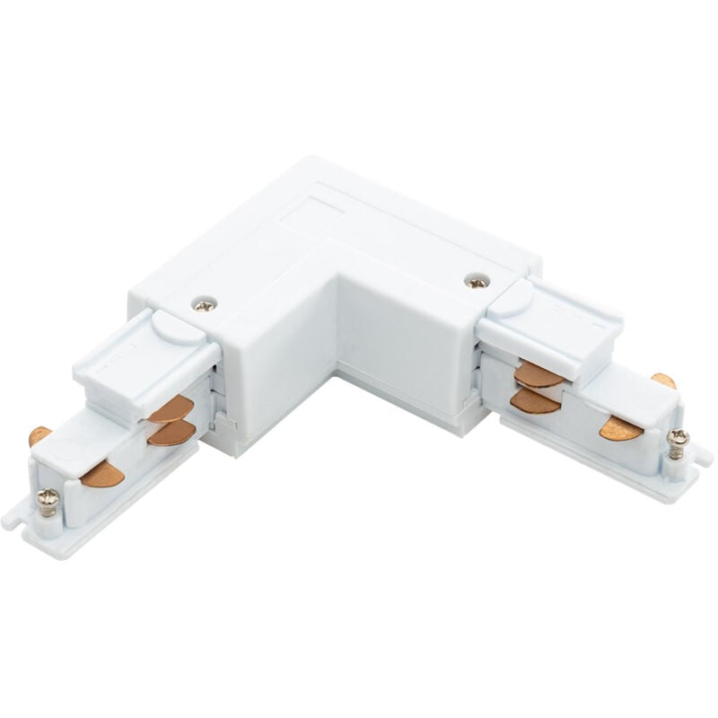 foto del prodotto efectoled connettore right side tipo l per binario trifase dali track bianco