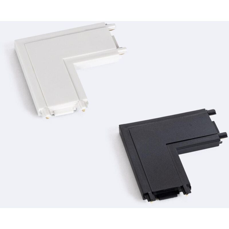 foto del prodotto efectoled connettore tipo l per binario magnetico monofase 25 mm super slim superficie 48v nero
