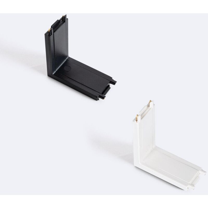foto del prodotto efectoled connettore tipo l verticale per binario magnetico monofase 25 mm super slim superficie 48v bianco
