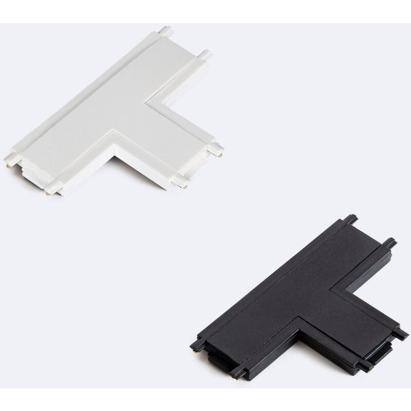 foto del prodotto efectoled connettore tipo t per binario magnetico monofase 25 mm super slim superficie 48v nero
