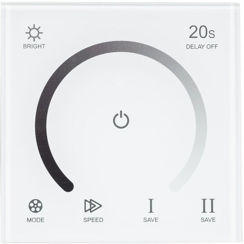 foto del prodotto efectoled controller regolatore a parete touch per striscia led 12 24v dc monocolore monocolore