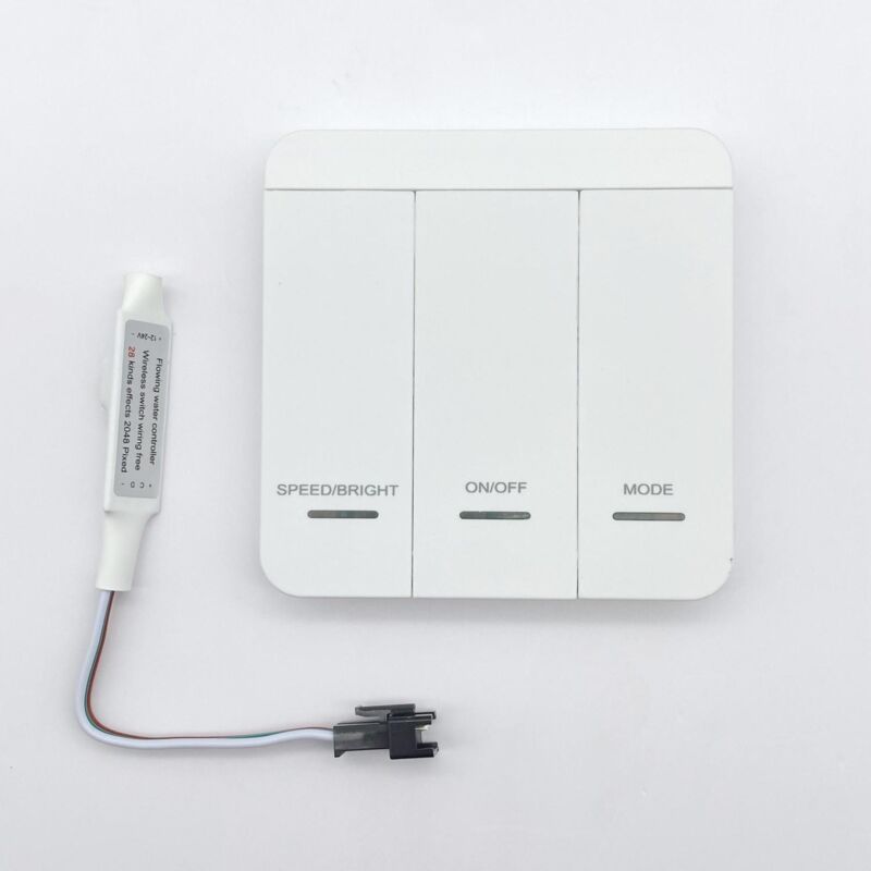 foto del prodotto efectoled controller regolatore per strisce digitali 12 24v dc con telecomando rf 3 pulsanti monocolore