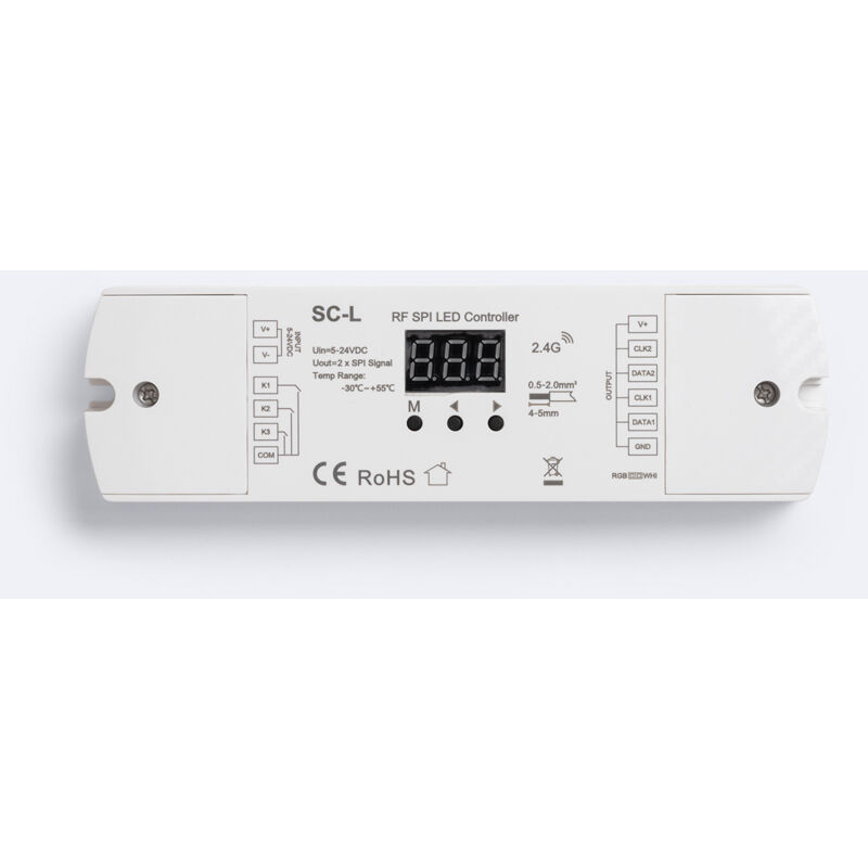 foto del prodotto efectoled controller regolatore striscia led rgb rgbw digitale spi compatibile con pulsante e telecomando rf rgbic rgbwic