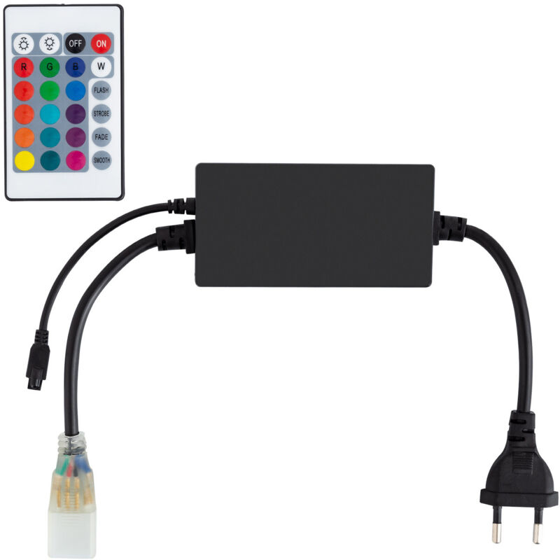 foto del prodotto efectoled controller striscia led rgb 220v ultrapower con telecomando ir 24 pulsanti