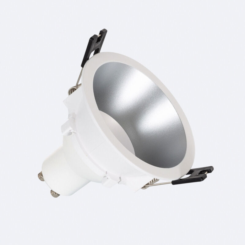 foto del prodotto efectoled downlight conico gu10 6w pc foro 75mm argento bianco naturale no flicker 4000k