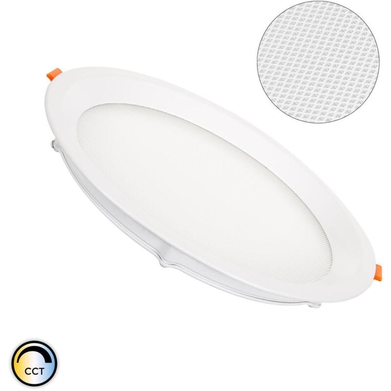 foto del prodotto efectoled downlight led 20w bianco selezionabile circolare microprismatico foro 205mm lifud no flicker cct