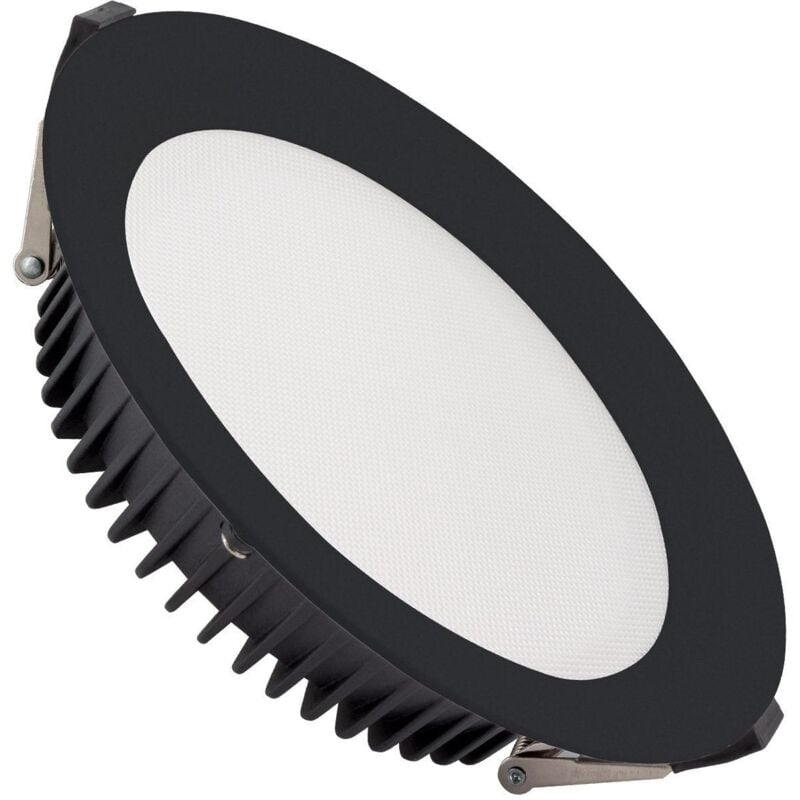 foto del prodotto efectoled downlight led 30w circolare aero 130 lm w microprismatico lifud foro 200 mm nero bianco freddo 5000k