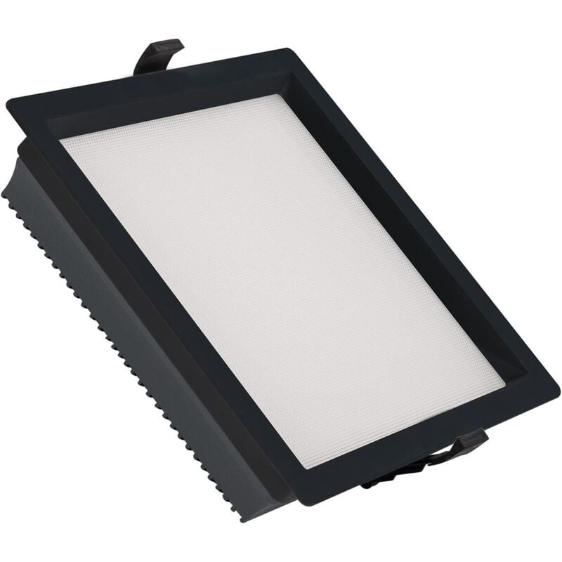 foto del prodotto efectoled downlight led 30w quadrato aero 130 lm w microprismatico lifud foro 210x210 mm nero 4000k bianco naturale