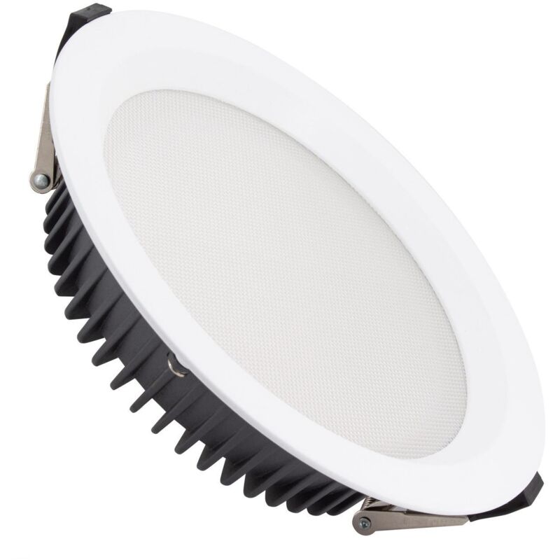 foto del prodotto efectoled downlight led 40w circolare aero 130 lm w microprismatico lifud foro 200 mm bianco caldo 3000k