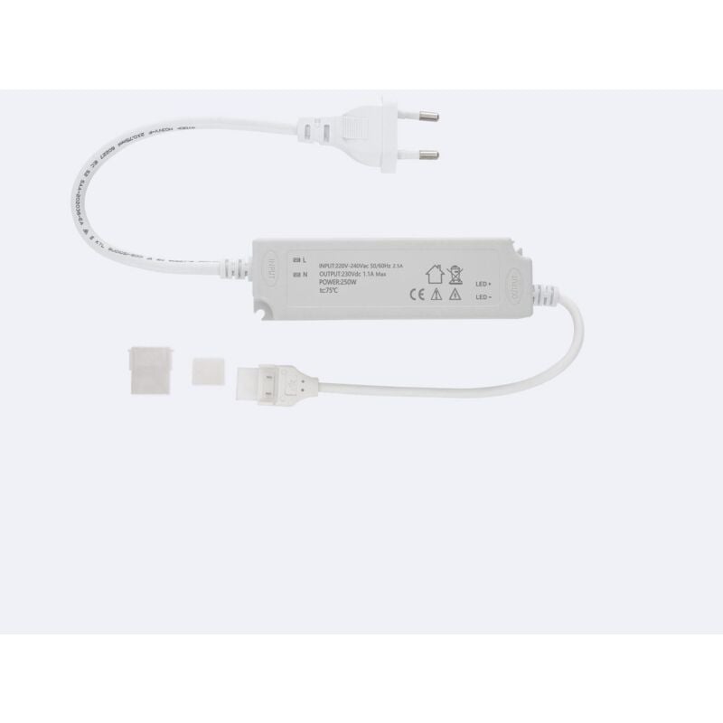 foto del prodotto efectoled driver flicker free per striscia led 220v ac smd silicone flex larghezza 12mm 250 w