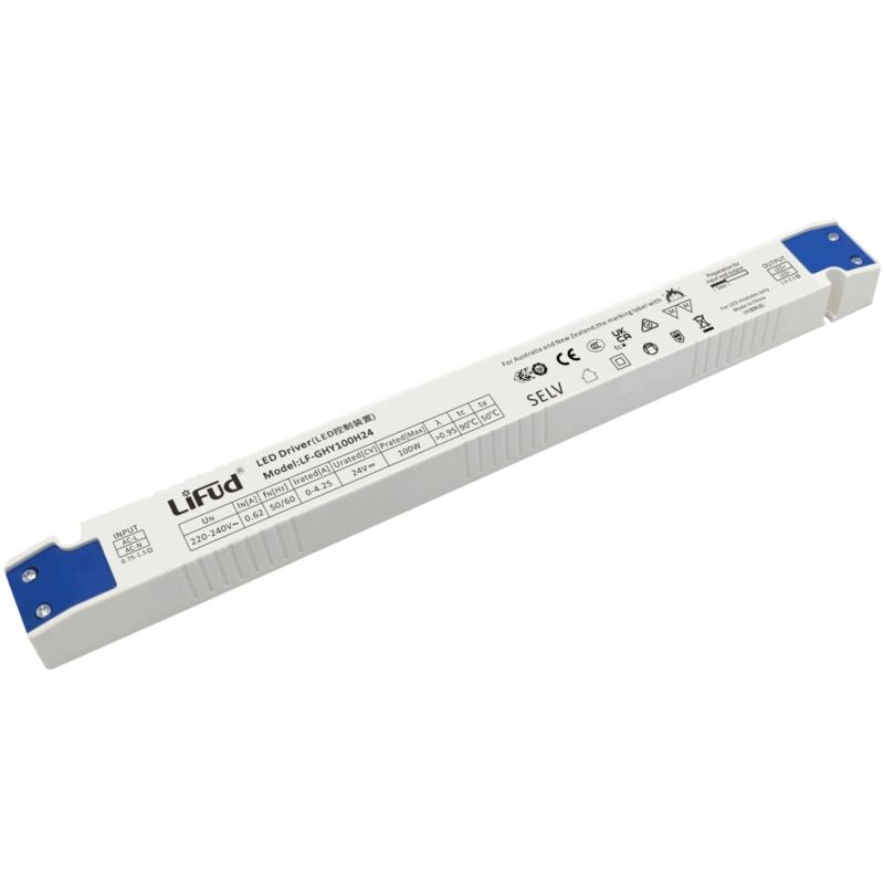 foto del prodotto efectoled driver no flicker 220 240v output 24 v dc 100w lf ghy100h24 lifud 100 w