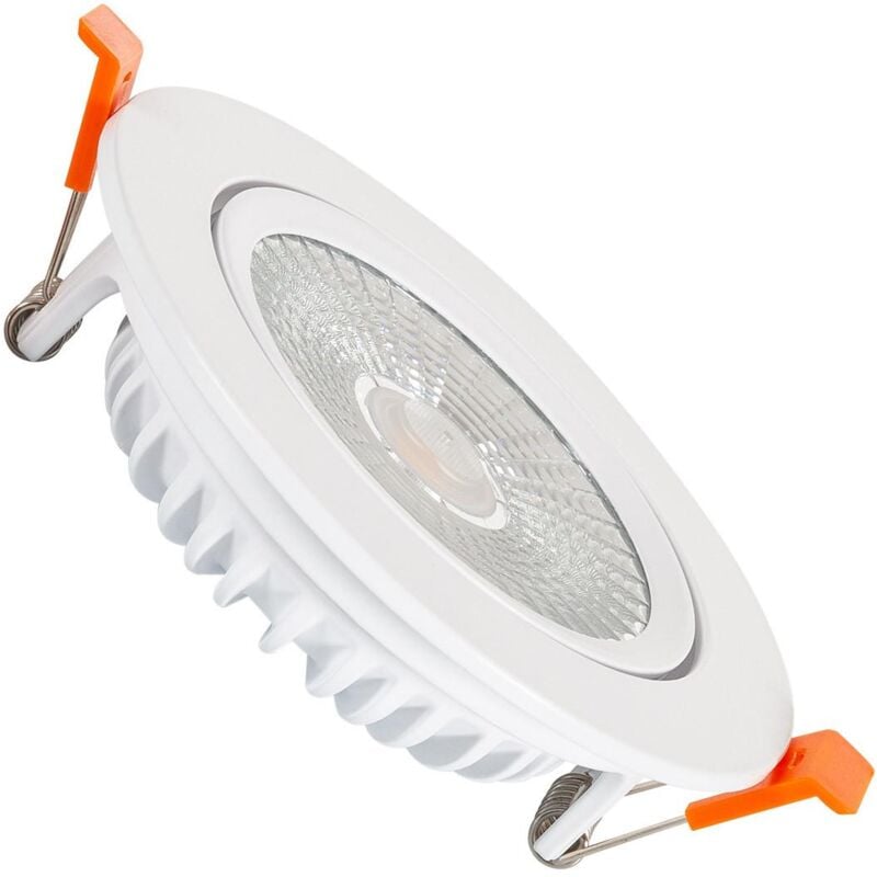foto del prodotto efectoled faretto downlight led 15w cob superslim orientabile circolare bianco foro 100mm lifud no flicker bianco caldo no flicker 2700k