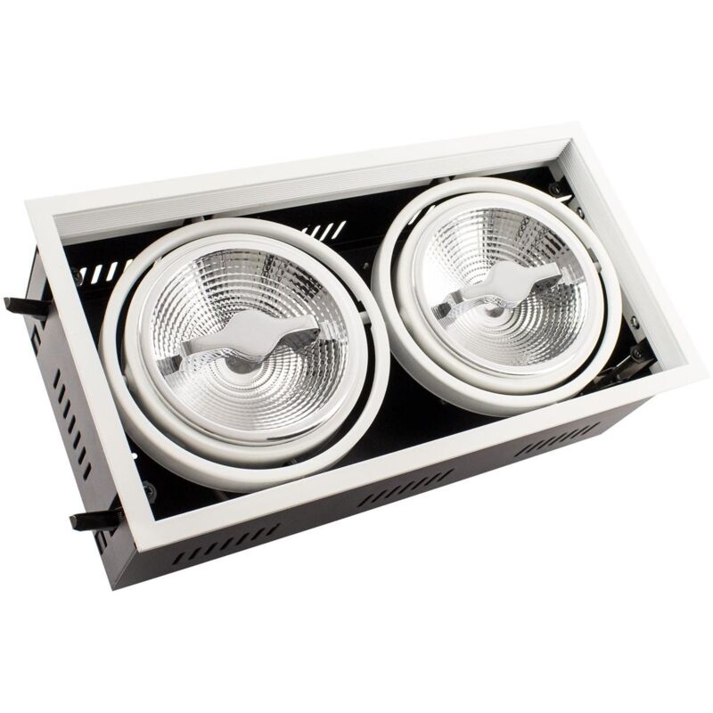 foto del prodotto efectoled faretto downlight led 30w regolabile kardan ar111 foro 325x165 mm bianco caldo no flicker 2700k