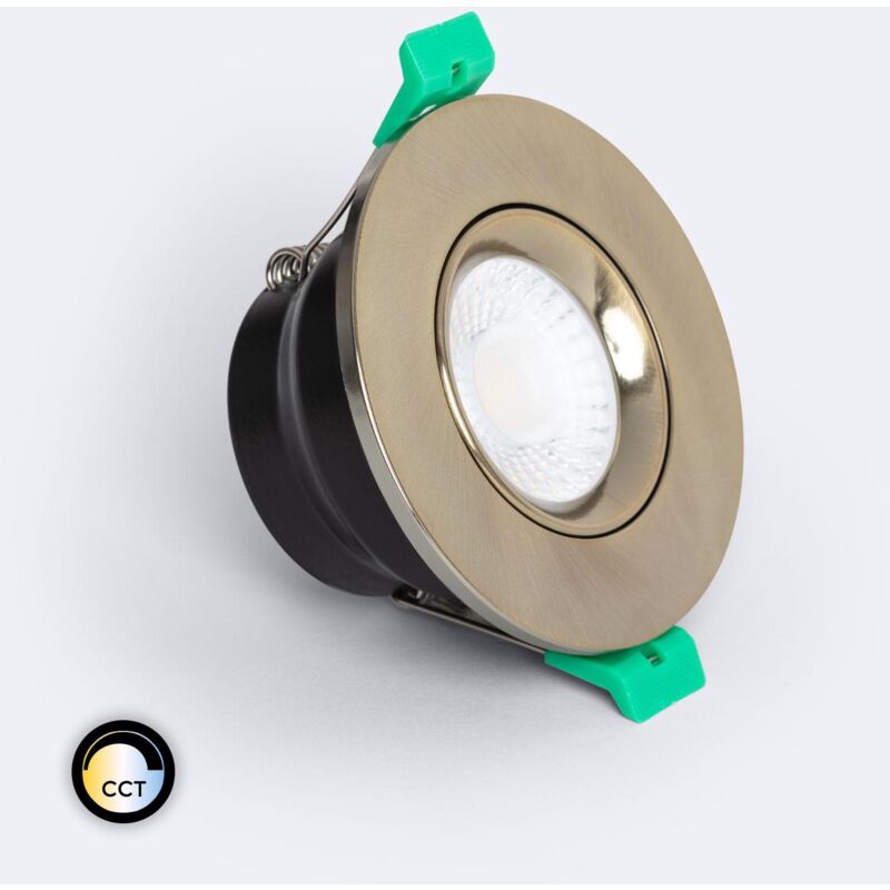 foto del prodotto efectoled faretto downlight led 5 8w circolare ignifugo regolabile ip65 foro 65 mm design orientabile oro selezionabile naturale freddo 