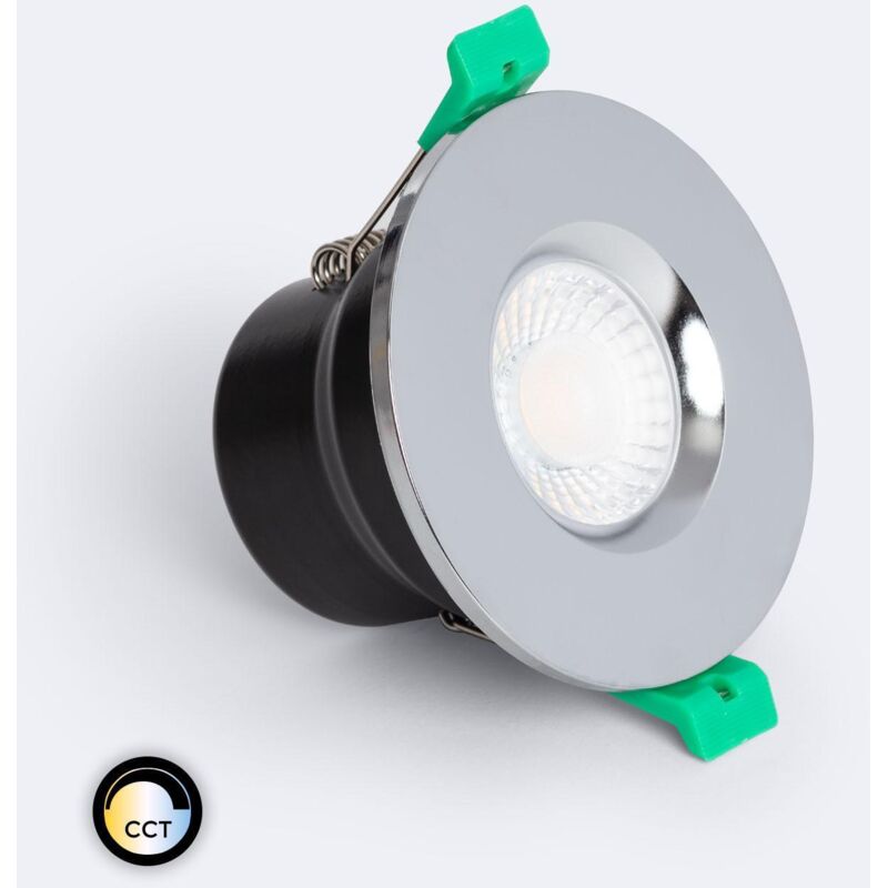 foto del prodotto efectoled faretto downlight led 5 8w circolare ignifugo regolabile ip65 foro 65 mm solid design cromato selezionabile naturale freddo 