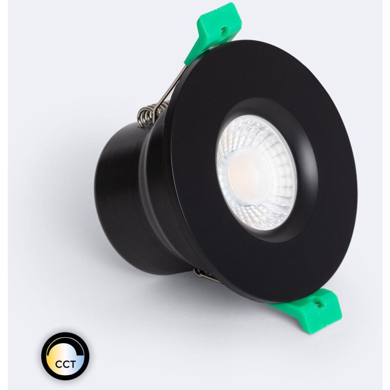 foto del prodotto efectoled faretto downlight led 5 8w circolare ignifugo regolabile ip65 foro 65 mm solid design nero selezionabile naturale freddo 