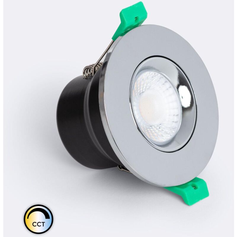 foto del prodotto efectoled faretto downlight led 5 8w circolare ignifugo regolabile ip65 foro 65 mm solid design orientabile argento selezionabile