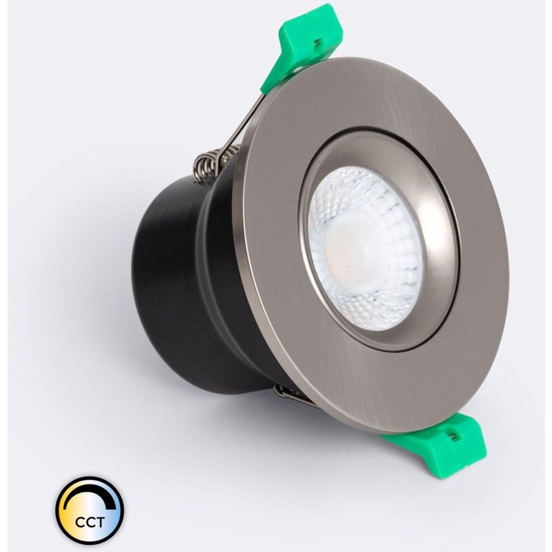 foto del prodotto efectoled faretto downlight led 5 8w circolare ignifugo regolabile ip65 foro 65 mm solid design orientabile cromato selezionabile
